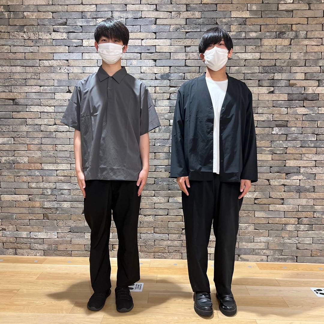 無印　風を通すストレッチカーディガン&パンツセット　 紳士Ｌ　黒 心斎橋パルコ】風を通すシリーズの新商品が出ました。｜ 無印良品